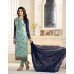 6366 BLUE AND LIGHT TURQUOISE KASEESH VICTORIA PARTY WEAR STRAIGHT CHURIDAR SALWAR KAMEEZ 